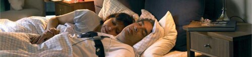 Home Sleep Test Couple in Bed