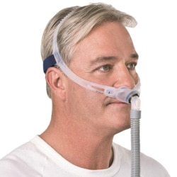Man wearing Nasal Pillow CPAP Mask